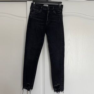 AGOLDE Distressed High Waisted Jeans